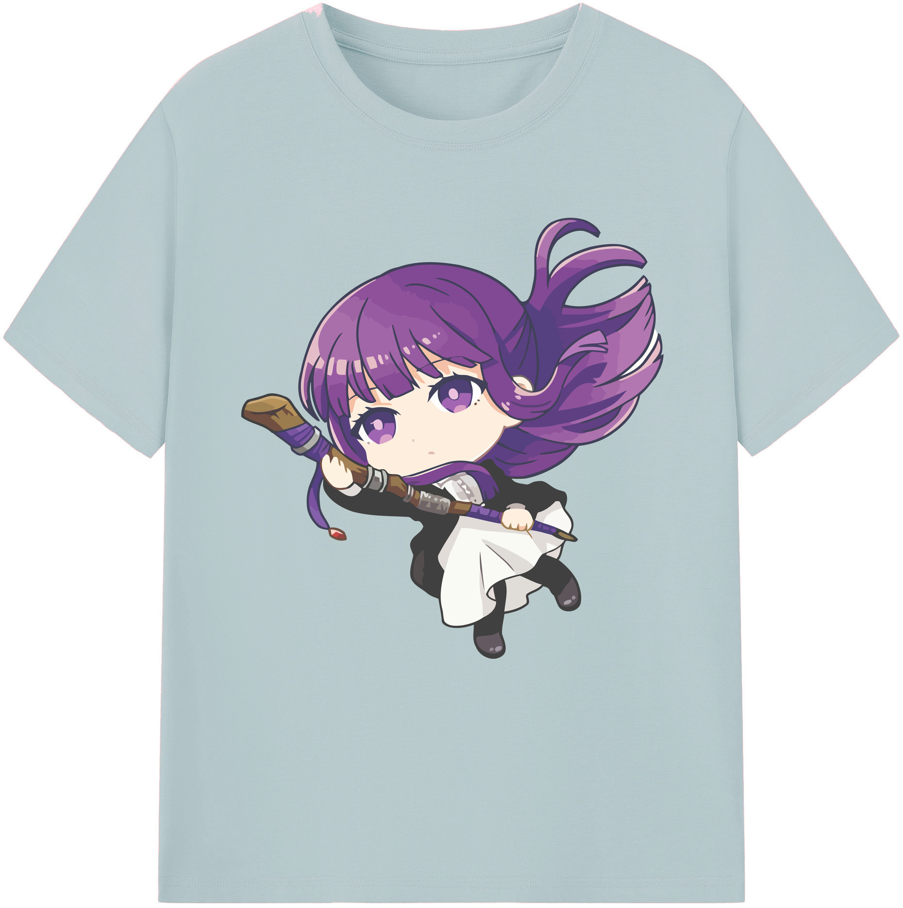 （画像用） 葬送のフリーレン Frieren 綿100％半袖Tシャツ（フロントプリント）
